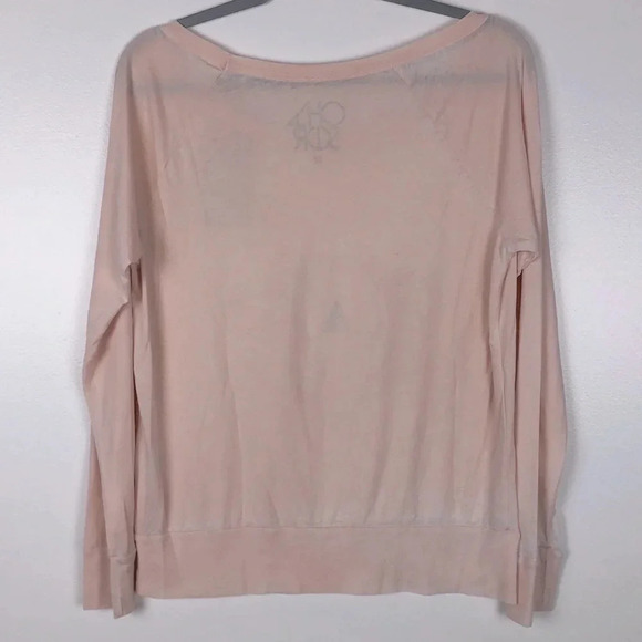 Chaser Burnout Scoop Neck Long Sleeves Top Medium - Picture 2 of 6